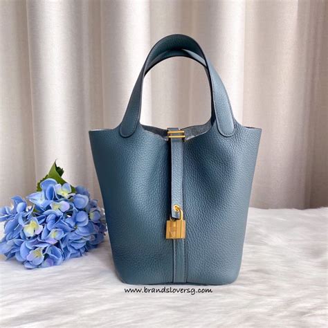 hermes picotin bleu orage